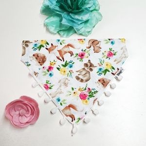 š¶ 3 for $15 * White Racoon Fox Pom Pom Dog Bandana